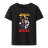 UnisexS Gothic Graphic TShirt  Not Today Jesus with Distressed Red Print Casual Tee for Outdoor Family Wear Gothi 2026 Summer