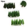 10pcs Model Trees 3 Different Greens Accessories DIY Green