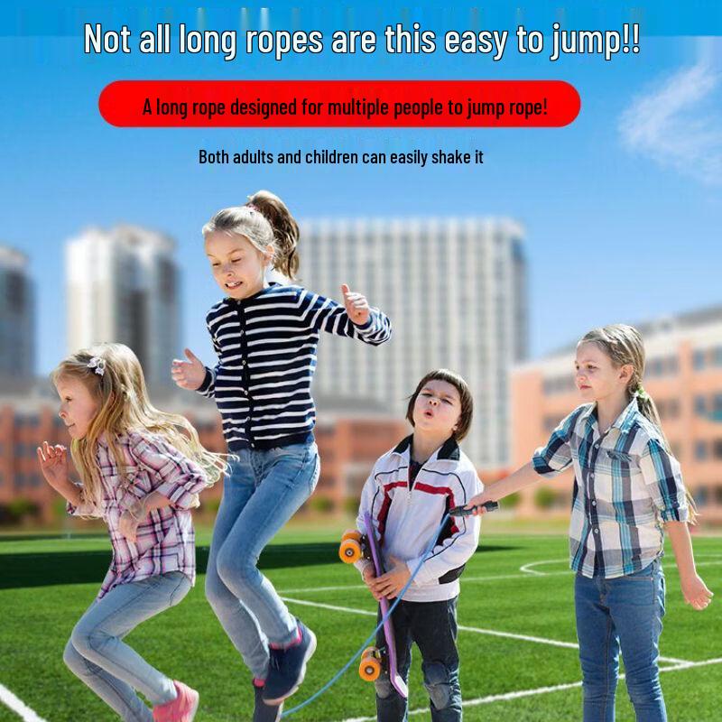 Multi-Person Bearing Long Jump Rope for Group & Exam Use