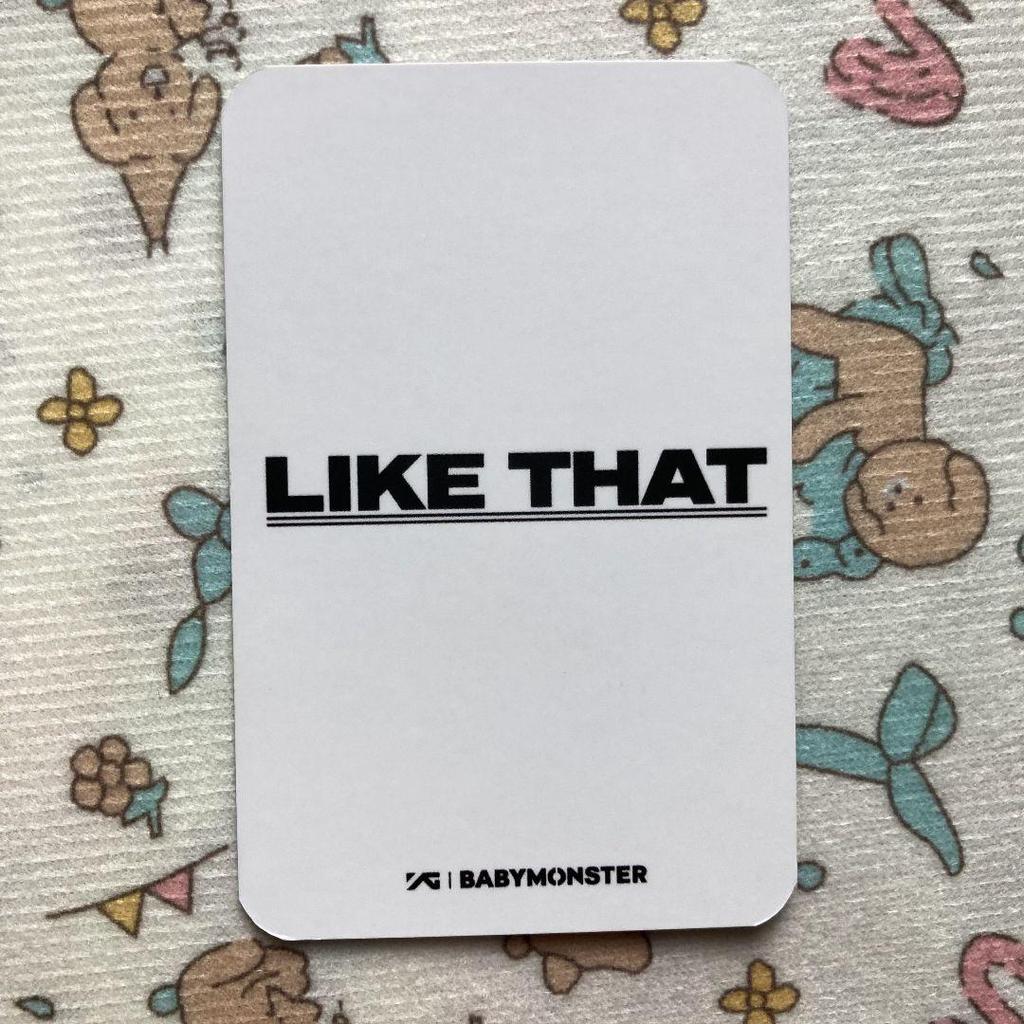 [USED] Ahyeon Babymonster Babymon Asa LIKE THAT Sanok Trading Card