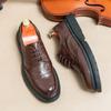 Повседневная ретро мужская кожаная обувь Удобный и минималистичный стиль Офис и досуг бизнес Свадебная обувь для жениха