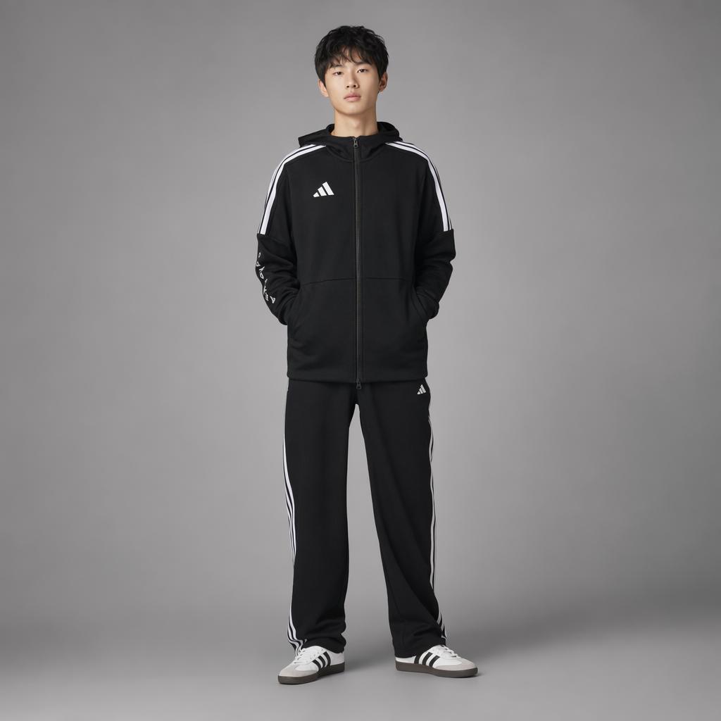 adidas Серия Тхэквондо Куртка повседневная универсальная в стиле ретро с классическими полосками Спортивная куртка с капюшоном Куртки унисекс CLTR02JTK-BW