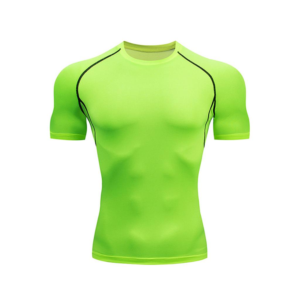 Мужская спортивная облегающая одежда, спортивные быстросохнущие футболки, мужская дышащая эластичная одежда для фитнеса с короткими рукавами