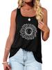 Women Fashion Print Sleeveless Top Summer Casual Loose Tank Top