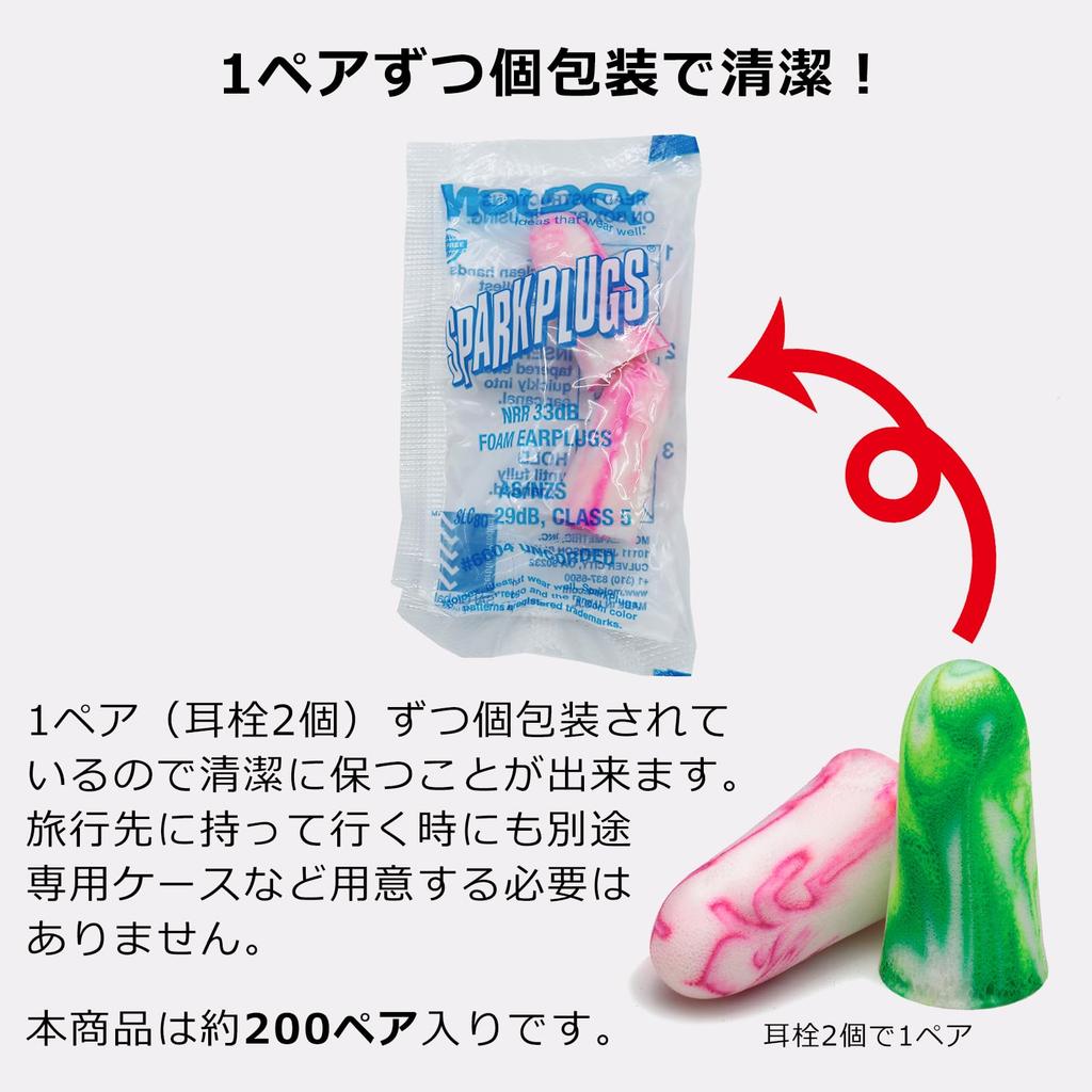 MOLDEX Earplugs Spark Plugs 200 Pairs 6604