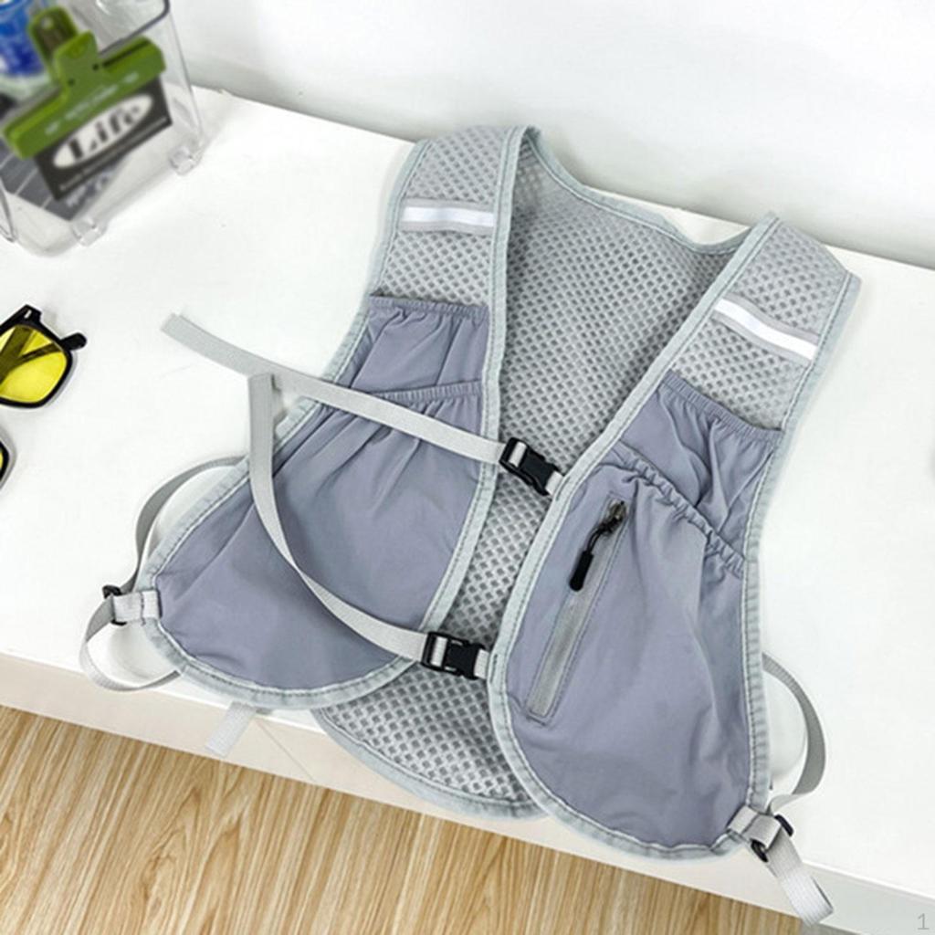 Жилет-питьевой рюкзак со светоотражающими элементами и отделениями для пеших прогулок и велоспорта