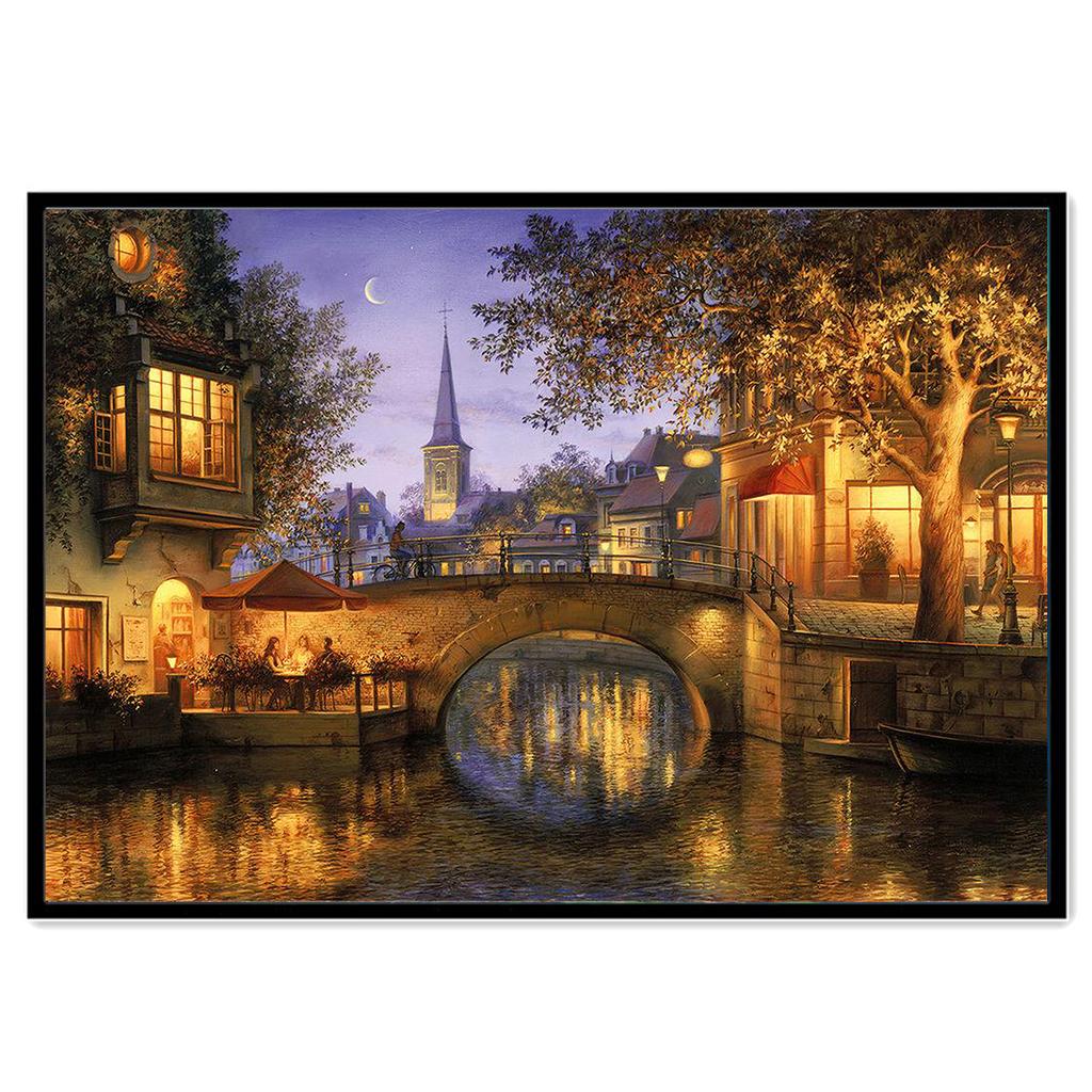 5D алмазная живопись «сделай сам», городское здание, полный бриллиант, ручная работа, алмазная вышивка, мозаика, украшение для дома, гостиной, подарок