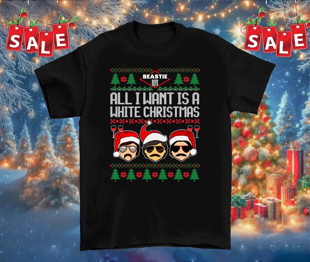All I Want Is A White Christmas Beastie Boys Unisex Black T-Shirt All Size PR867 Unisex T-Shirt
