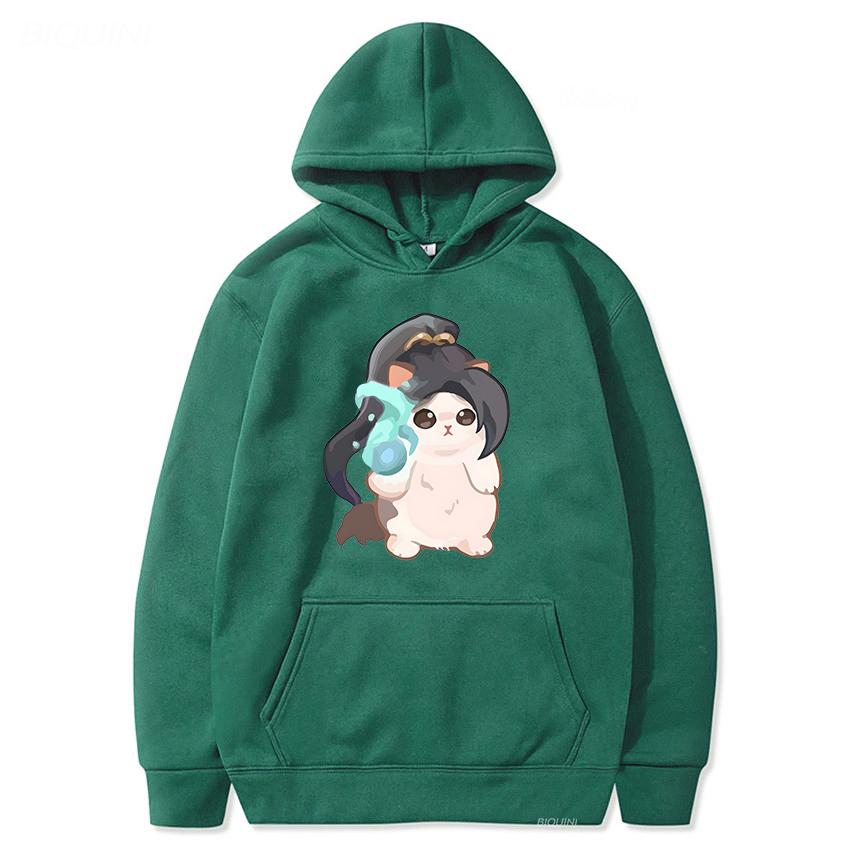 VALORANT Sage Hoodie Streetwear Sweatshirts Unisex and Unisex Cat Cute Print Tops Tracksuit Unisex Students Anime Clothes