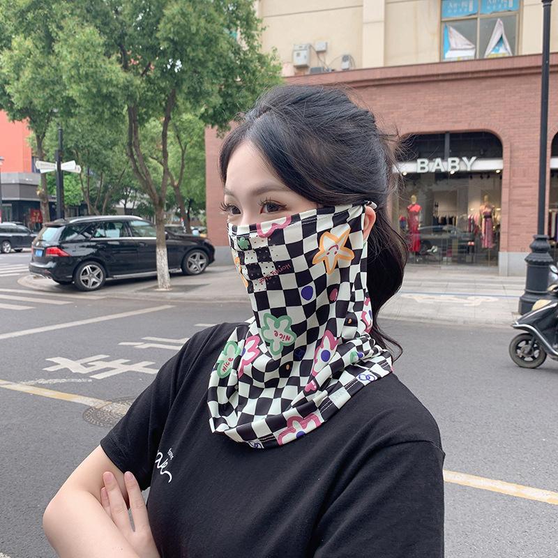 Sun Protective Scarf Neck Eye Full Protection Mask Women Breathable Facemask For Outdoors Cycling