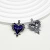 Gothic Thorn Heart Pendant Necklace Charm Alloy Accessories Halloween Jewelry