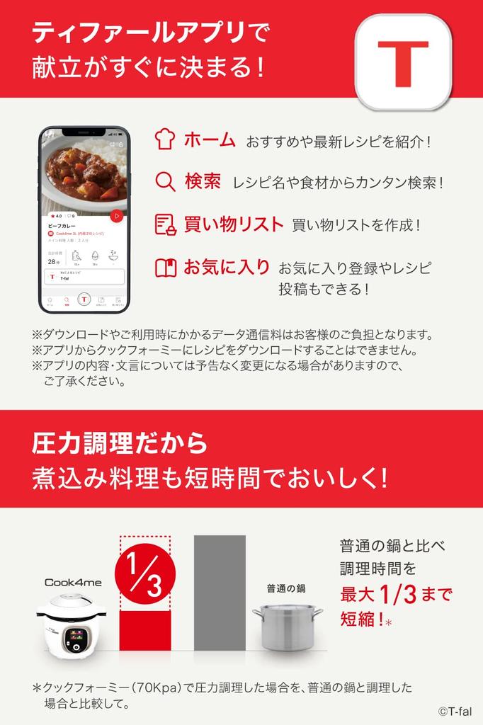 Tefal Electric Pressure Time For 2 to 6 7 Ролей в Автоматическом безводном для меня Удобный Белый CY8521JPA [Только онлайн] Плита, Экономия, 6 л, Люди,