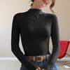 Women's Autumn Modal Semi-High Neck Slimming Long Sleeve Versatile Layering Top