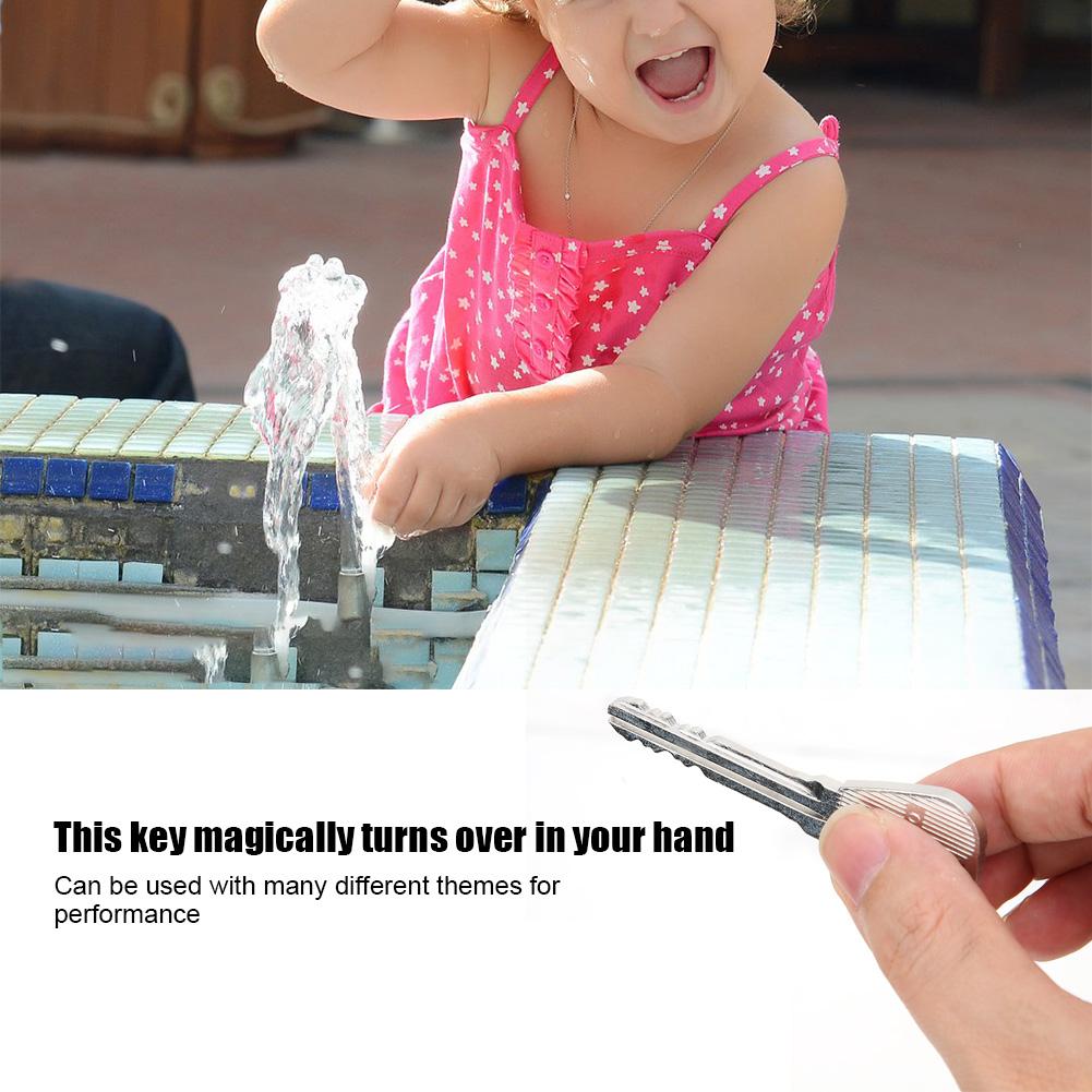 Classic Magic Trick Toy Key into Bottle Three Folding Key Close Up Illusion Gimmick Prop