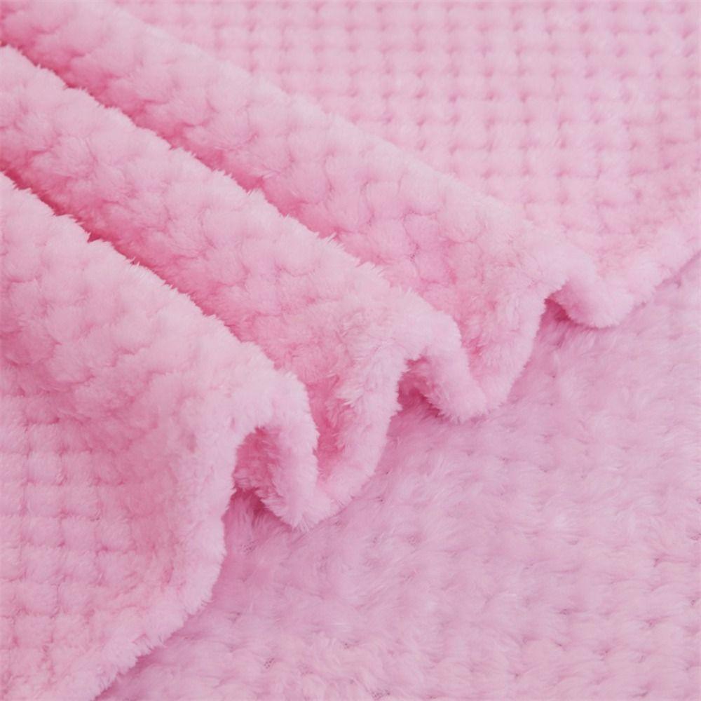 Double Sided Throw Blanket Skin-Friendly Conditioning Quilt New Plush Striped Blankets