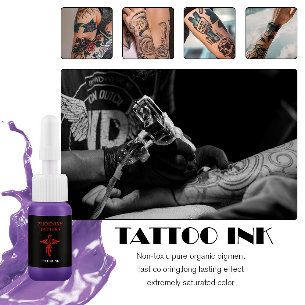 Набор катушек для татуировки PHOENIXY с 4 цветами чернил для татуировки, профессиональная катушка, лайнер для татуировки, шейдер, инструменты для татуировки, комплект принадлежностей для татуировки