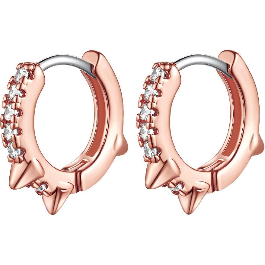 FindChic Hypoallergenic Small Star/Heart/Spike/Square Huggie Earrings for Women 14K Gold/Platinum Plated Cute Hoop Earrings Jewelry Gift for Her,