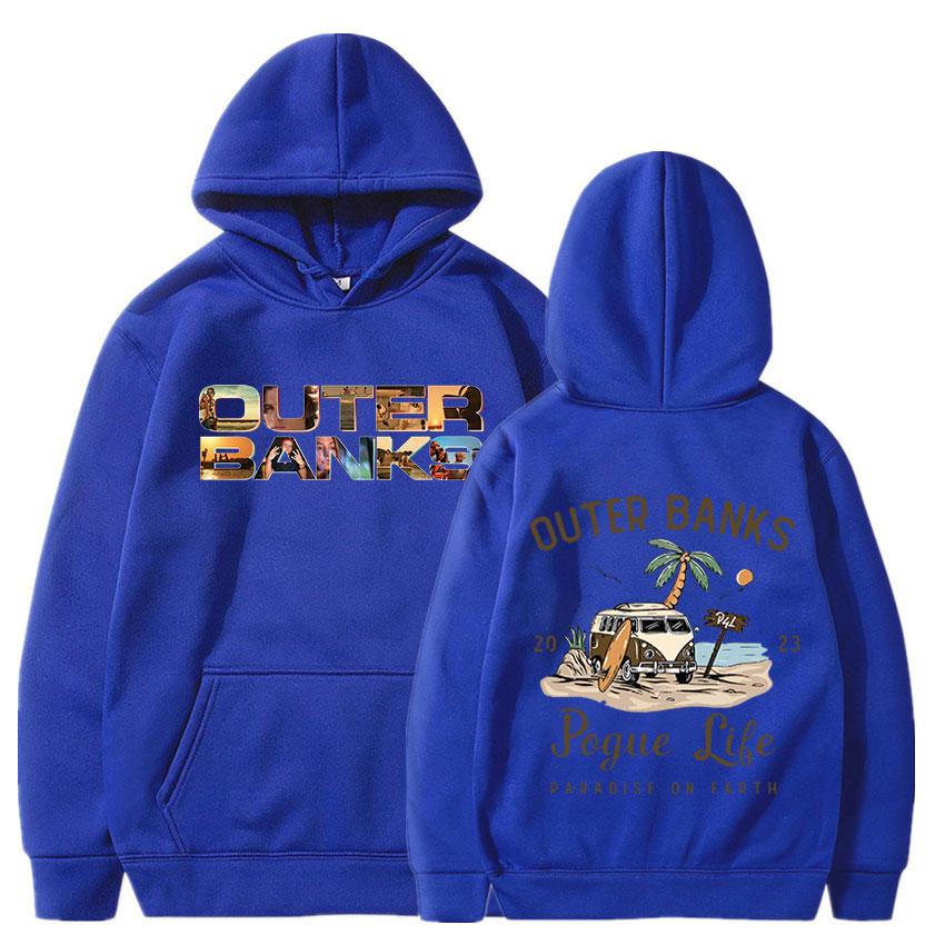 Толстовка с капюшоном из американского сериала «Внешние банки 3» Harajuku Aesthetic Pogue Life Толстовки с рисунком John B JJ Maybank Толстовка с капюшоном унисекс