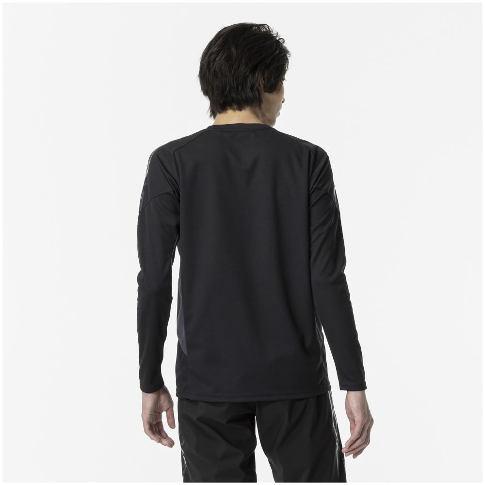Mizuno 32MAA630 Long Sleeve Training Size M MC-LINE T-Shirt, Moisture-Wicking, Quick-Drying, Black,