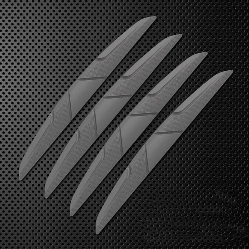 4 шт., наклейки на кромку двери автомобиля, защита от столкновений, силиконовые боковые защитные ограждения, защитная полоса для зеркала заднего вида