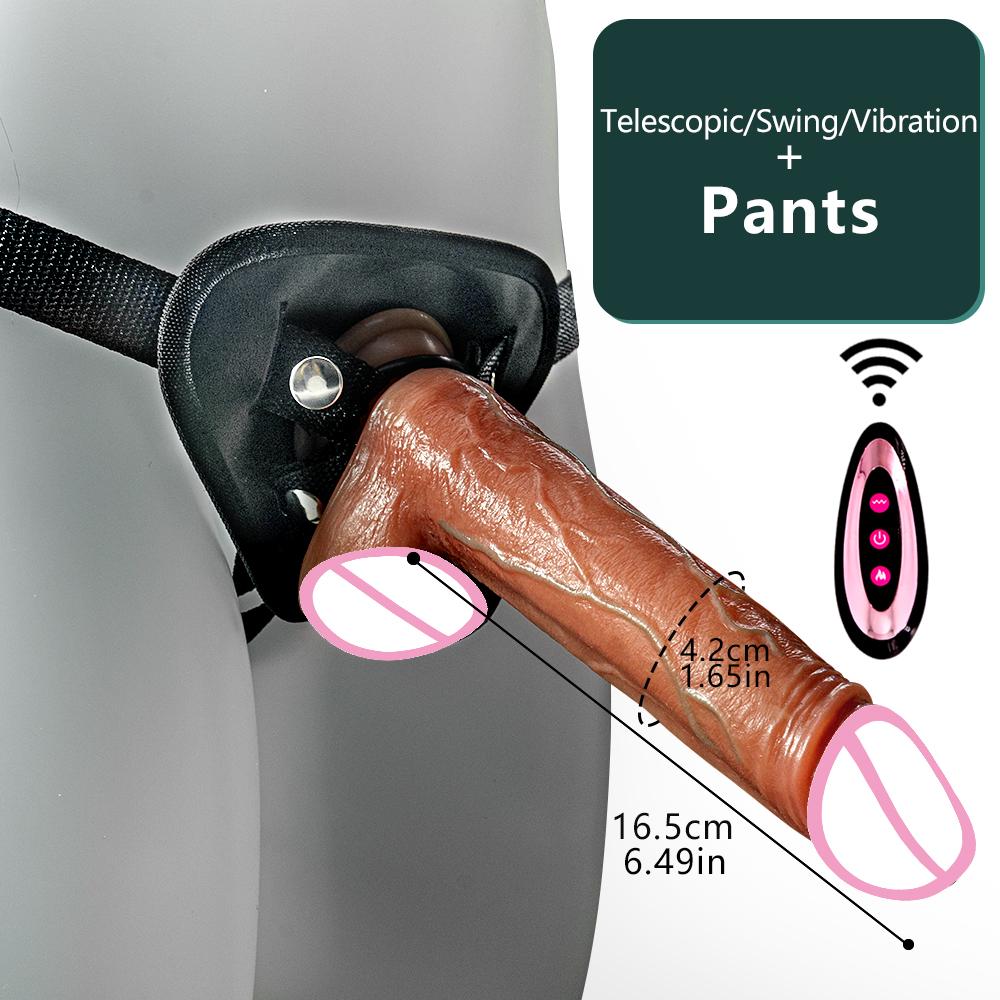 Вибратор Большой Пенис Точка G Дилдо Телескопический Нагревающий Толчковый Страпон Дилдо Большой Член Вибраторы для Женщин Лесбийские Секс-Игрушки 18+