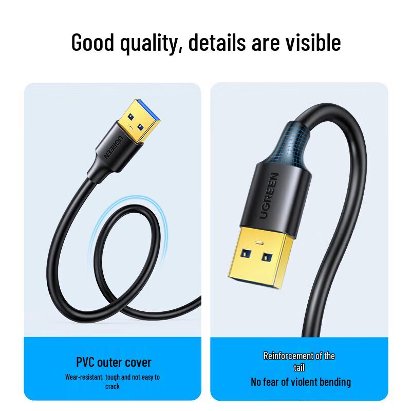 Ugreen US129 USB 3.0 Удлинительный кабель, штекер-гнездо