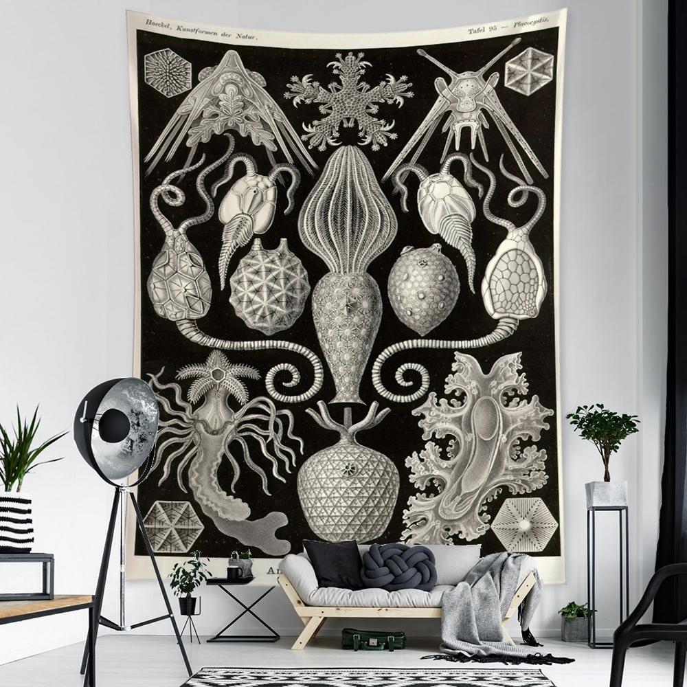 Пример морской жизни, картина, гобелен, настенная карта Таро, хиппи, богемный стиль, психоделическое искусство, домашний декор