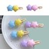 Small-Fresh Hair Clip for Hot Girls Chubby Star Shape Hair Barrettes Candy Color Ponytail Hair Barrettes for Teens Girls