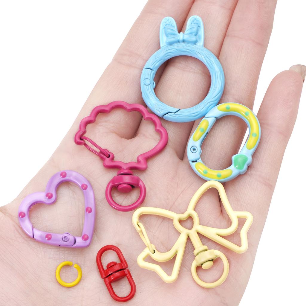 5-100 шт. Сплав Окрашенный спреем Брелок Брелок Карабин Кольцо для ключей Для DIY Ювелирных изделий Ключи Кошельки Украшения