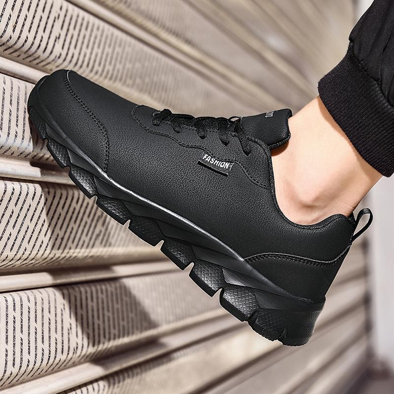 Кожаные мужские кроссовки для бега, трендовая повседневная обувь, дышащие, для отдыха, мужские кроссовки, обувь, мужская вулканизированная обувь