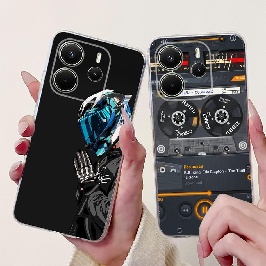 Силиконовый чехол для Xiaomi Redmi Note 14 4G EU 2025, чехол, крутой Лев Леопард Дракон Животные, мягкий тонкий чехол для Note14 4G EU, чехол