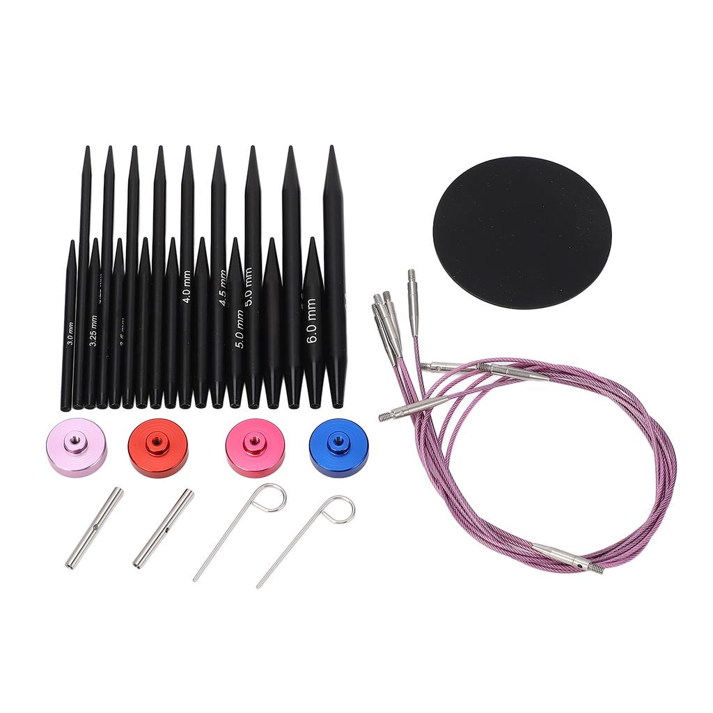 Circular Knitting Needle Set Interchangeable Needles Set with Storage Bag for Crafting Weaving Proje