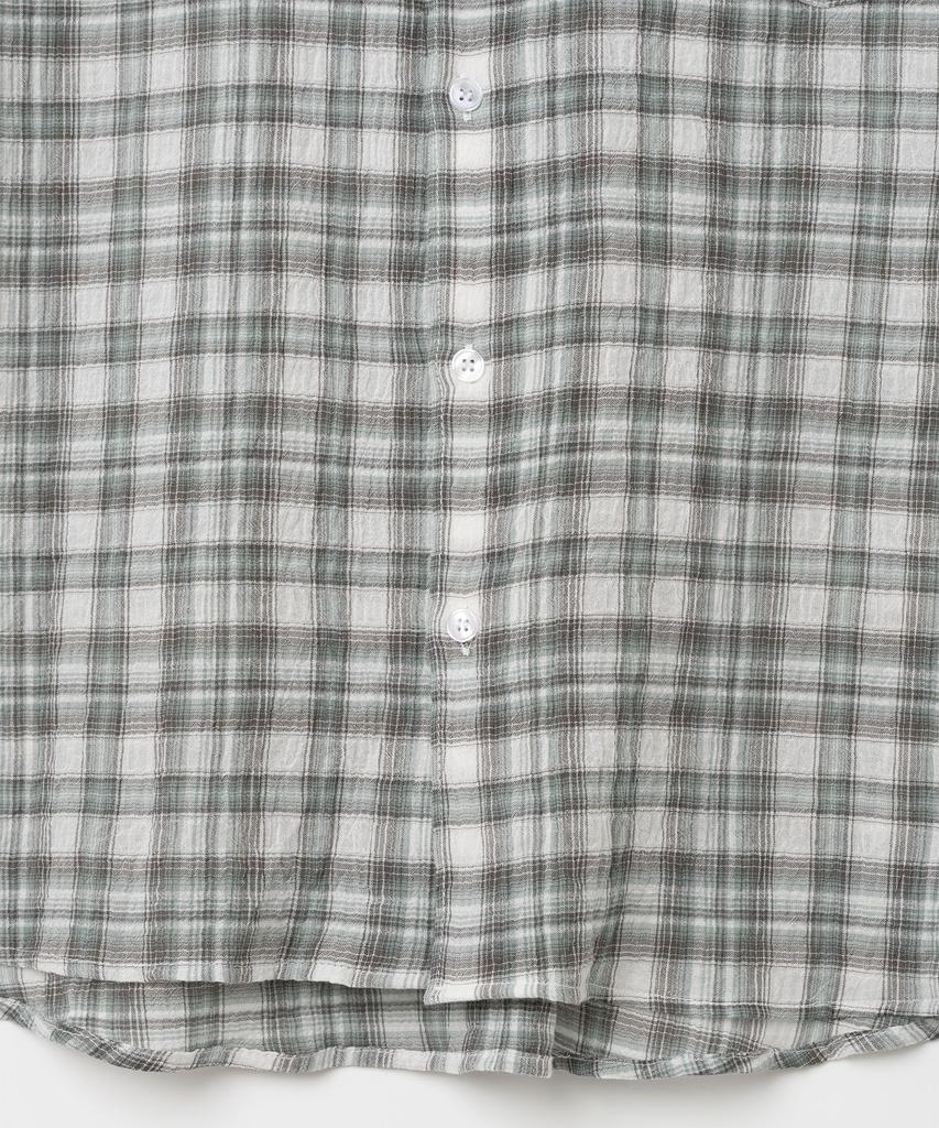 MILLO ARCHIVE Ombre Check Half Shirt [Grayish Green]