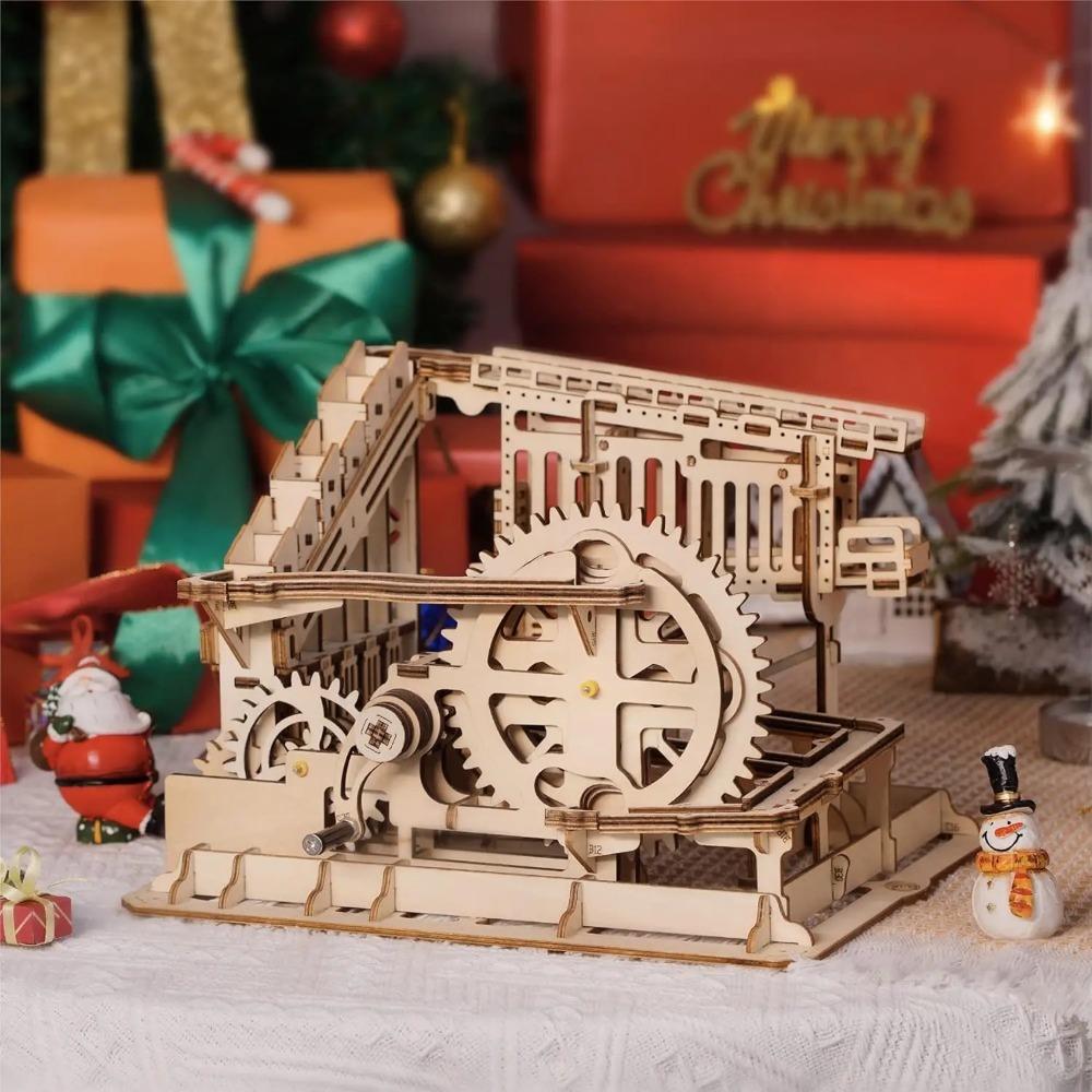 Robotime Rokr Мраморные горки 3D Пазлы Игры Деревянные Модельные Наборы с Шариками Деревянные Конструкторы Крафтовые Игрушки для Детей и Взрослых