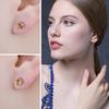 JewelryPalace Круглые Серьги-Гвоздики из Серебра 925 Пробы с Натуральным Желтым Цитрином для Женщин Модные Акцентные Украшения с Драгоценными Камнями Подарок