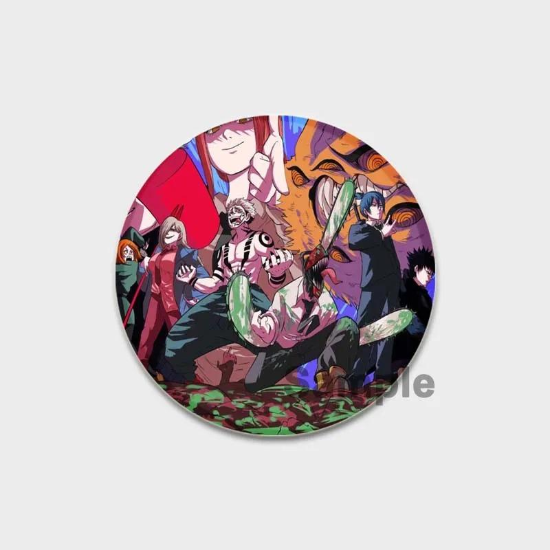32/44/58MM Chainsaw Man Enamel Pin Brooch, Cute Anime Figure, Power Makima Lapel Pins, Backpack, T-shirt, Jewelry Accessories, Gifts