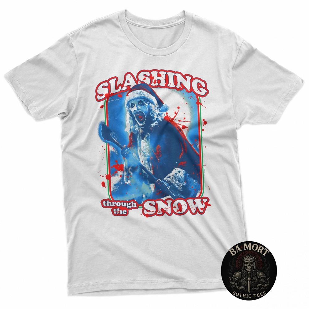 Terrifier Slashing Through The Snow Christmas Horror Movie TShirt Unisex T-Shirt