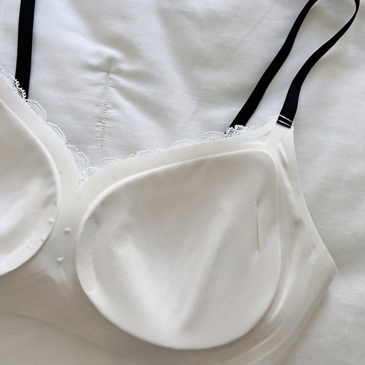 Lace contrasting floral underwear women's small breasts gather and close secondary breasts anti-sagging, no marks, no steel ring bra cover