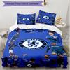 3pcs Duvet Cover Set (1*Duvet Cover + 2*Pillowcase, Without Core), football club F.C Print Soft All‑Season Bedding Set, Home Bedroom Decor Gift