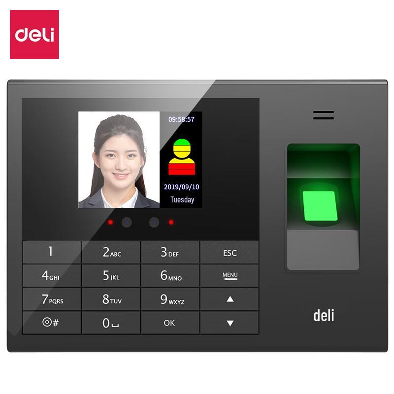 Deli 3765 WiFi Face & Fingerprint Time Clock CN plug (adapter included)