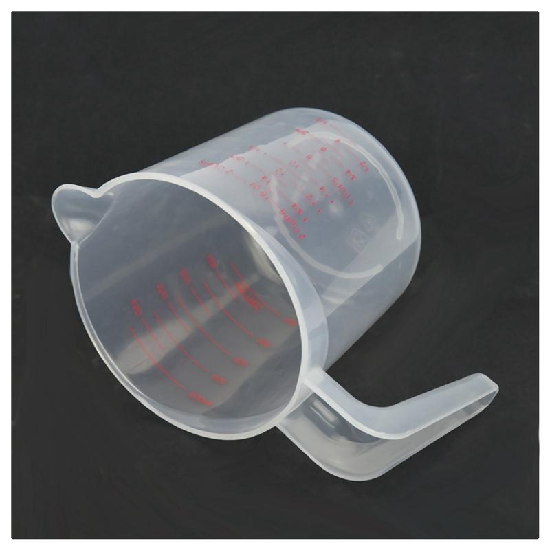 5X 500Ml Home Lab Measuring Jug Pitcher Plastic Handle Pour Spout Container
