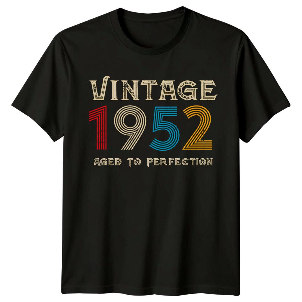 Vintage 1952 Aged To Perfection Unisexs T Shirt 74th Birthday Gift