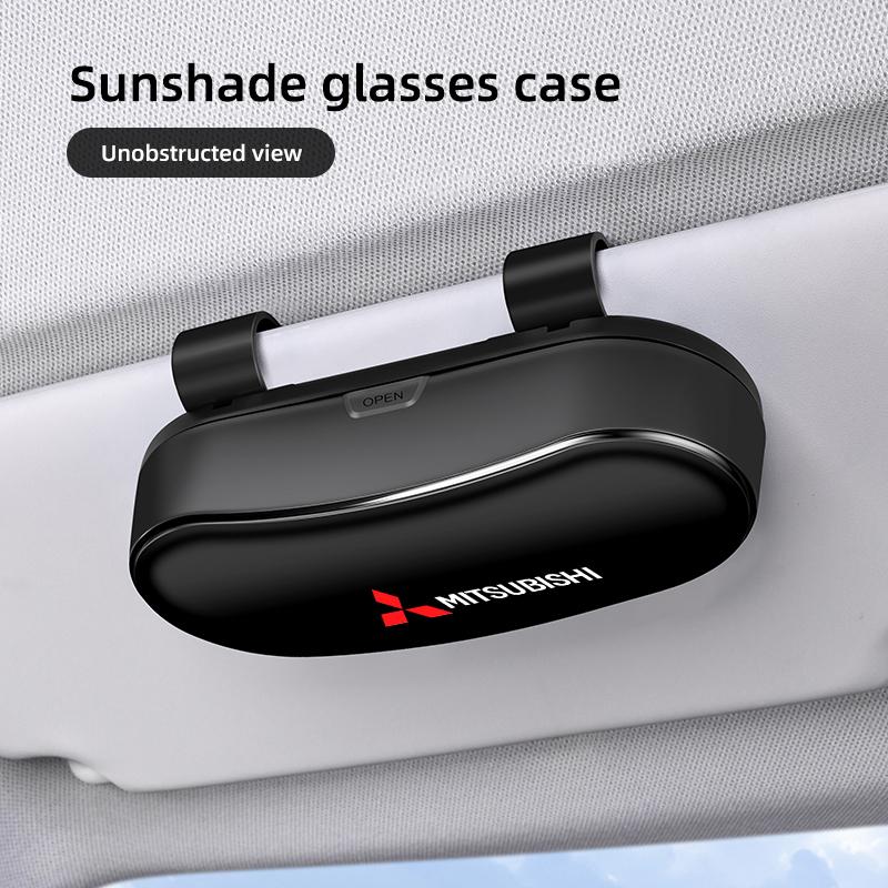 Fashion Multi Functional Glasses Storage Box For Mitsubishi Lancer Ralliart ASX Mirage Pajero Xpander Attrage L200 Eclipse Cross