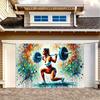 Party banner - Fitness theme with vitality, suitable for family gatherings, gardens, studio celebrations and outdoor eve