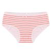 Women Stripe Mid Waist Cotton Undergarment Underwear Bikini Briefs