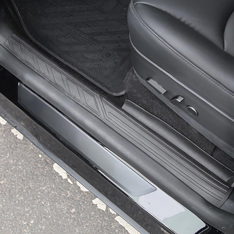 4 шт./компл. автомобильный кожаный порог защитный для Tesla Model Y порог скрытая защитная наклейка устойчивый к царапинам интерьер