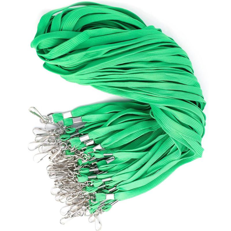 50 Pcs/lot  Black Blue Red lanyards Safety Neck Rope For Card Holder Badge Keychain ID Card  of Office Supplies