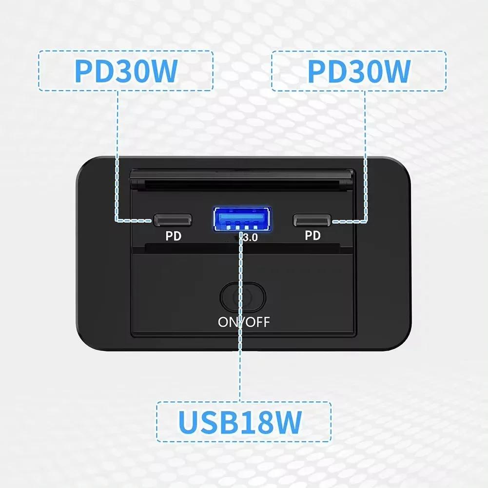 12-24 В USB автомобильная зарядная розетка Dual PD + USB 3.0 быстрая зарядная панель розетка для автомобиля мотоцикла автофургона грузовика аксессуары
