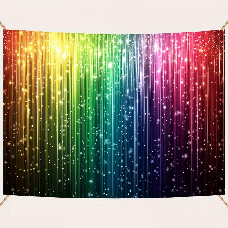 2D Multicolor Sparkle Light Streak Backdrop Photography Background Banner
