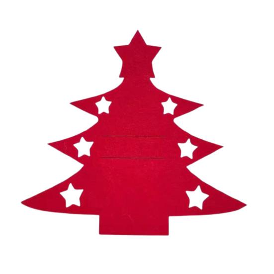 Рождественский чехол-подставка для столовых приборов в форме елки/сердца, кармашки-держатели для ножей, вилок, столовой посуды из фетра, чехлы для столовых приборов для новогодней вечеринки, украшение обеденного стола